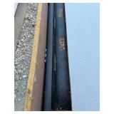 TABLES 5 FT LENGTH, APPROX 30" WIDE WITH A 6 " FLIP UP AND A METAL CHANNEL QTY 3