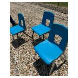 BLUE KIDS CHAIRS   QTY 3