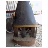 Midcentury Fireplace (electric) Faux brick 4 feet tall)VINTAGE FIREPLACE 4FT HT