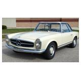 1967 Mercedes-Benz 250 SL 2-Door Car, Odometer Shows 27,533 Kilometers (Not Miles), Title Indicates 