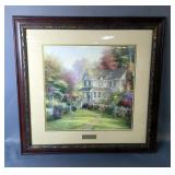 Thomas Kinkade (1958-2012) "Victorian Garden II" Library Edition Print, Double Matted And Framed, 28