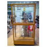 Waddell Locking Display Cabinet With Glass Shelving