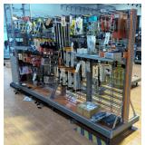 Metal And Wood Rolling Retail Display Rack Units, Qty 2