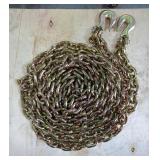 Heavy Duty 3/8" Tow Chain With Forged Steel Hooks 