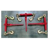 Ratchet Load Binder 3/8"-1/2" With Hooks, Qty 3 