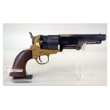 Italy/ A.S.M. 1851 Navy .36 Cal 6-Shot Black Powder Revolver SN# A22279, In Leather Holster 