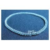 Diamond and 18K White Gold Tennis Bracelet