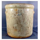 Stoneware Crock With Handles, 5 Gallons, 13" Tall 