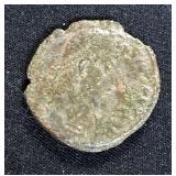 Ancient Roman Bronze Coin Circa 100-400 AD 
