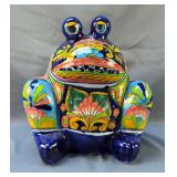 Hand-painted Ceramic Frog Planter 