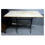 Marble Top Metal Base Table 