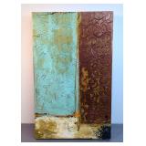 Oris "Abstraction II" Mixed Media Painting, 24" x 15" 