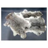 Rabbit Pelts, Qty 3, One Real And Two Faux 