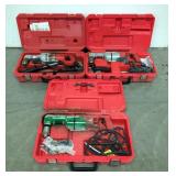 Milwaukee Angle Drills with Cases and Accessories, Qty. 3