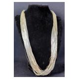 Sterling Silver Multi-Strand Liquid Silver Necklace 