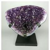 Large Brazilian Amethyst Geode On Metal Display Stand, 10.22kg, 13x14" 