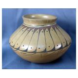 Acoma Pottery Vessel With Geometric Designs 