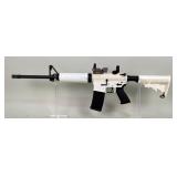 Ruger AR-556 5.56 Nato Rifle SN# 1852-44381, Red/Green Sight, Flip Up Peep Sight, Adjustable Stock 