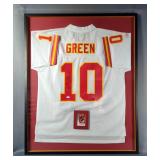 Trent Green Autographed Kansas City Chiefs Jersey With Trading Card 