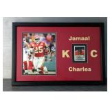 Jamaal Charles Kansas City Chiefs Autographed Framed Collage And Mini Helmet 