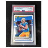 2020 Justin Herbert Rookie Panini Donruss Optic Card, PSA Grade 10