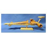 Autographed Carved Wood Race Car 