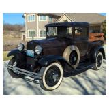 1930 Ford Model A Pickup Truck, 200 Cubic Inch 40 HP L Head, Inline Four Engine, Brown/Black, VIN #A