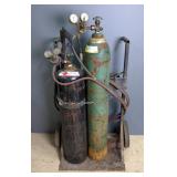 Oxygen And Acetylene Welding Cart With Tanks And Torch
