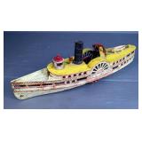 Cast Iron City Of New York Paddle Steamer Model 