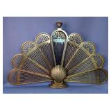 Metal Fireplace Screen With Scallop Shell Design