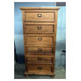 Six-Drawer Wood Chest Of Drawers