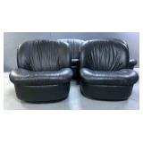 Leggett & Platt Leather Swivel Lounge Chairs, Qty 4 