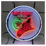 Texaco Fire-Chief Gasoline Neon Advertising Sign - 24" 