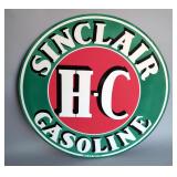 Sinclair H-C Gasoline 42" Double-Sided Porcelain Enamel Sign - Heavy Gauge Steel 