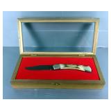 Buck Collector's Club 3.5' Folding Blade Knife, Model 110DM, 1 Of 260, #585 With COA And Display Box