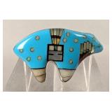 Sterling Silver, White Opal, Turquoise, Red Coral, Abalone Shell, And Mother Of Pearl Mosaic Ring, 9 Sterling Silver, White Opal, Turquoise, Red Coral, Abalone Shell, And Mother Of Pearl Mosaic Ring, 9