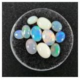 Opal Gemstones, Qty. 11, 3.6 Total Carat Weight Opal Gemstones, Qty. 11, 3.6 Total Carat Weight