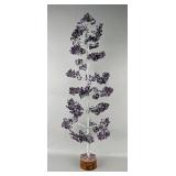 Amethyst Gemstone Tree On Glazed Wood Base, 28' Tall Amethyst Gemstone Tree On Glazed Wood Base, 28' Tall