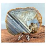 Polished Brazilian Agate Slice, 4.5' x 3.5' Polished Brazilian Agate Slice, 4.5' x 3.5'