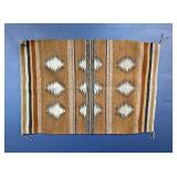 Navajo Woven Tribal Style Blanket With Geometric Designs, 26' x 38' Navajo Woven Tribal Style Blanket With Geometric Designs, 26' x 38'