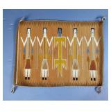 Navajo Yei Rug, Square Heads Represent Female Yei, 19' x 26' Navajo Yei Rug, Square Heads Represent Female Yei, 19' x 26'