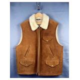 Polo By Ralph Lauren 100% Dye Lamb Mouton Vest, Size L Polo By Ralph Lauren 100% Dye Lamb Mouton Vest, Size L