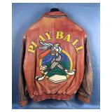 Jeff Hamilton Bugs Bunny Looney Tunes Leather Jacket, Size XL Jeff Hamilton Bugs Bunny Looney Tunes Leather Jacket, Size XL