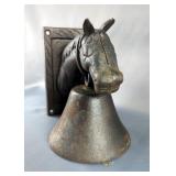 Cast Iron Horse Head Bell, 7' x 5' x 7' Cast Iron Horse Head Bell, 7' x 5' x 7'