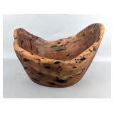 Live Edge Carved Wood Bowl, 9.75' x 8' x 6' Live Edge Carved Wood Bowl, 9.75' x 8' x 6'