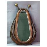 Vintage Leather Horse Collar Mirror, 32' x 19' x 6' Vintage Leather Horse Collar Mirror, 32' x 19' x 6'
