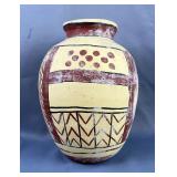Mexican Ceramic Pot With Geometric Design, 11.5' Tall x 8' Diameter Mexican Ceramic Pot With Geometric Design, 11.5' Tall x 8' Diameter