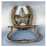Iron Horseshoe And Star Gate Towel Holder Iron Horseshoe And Star Gate Towel Holder