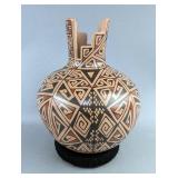 Mata Ortiz Polychrome Pottery Vase, Artist Signed 'Gerardo Mora Tena', Mexico, 5' Tall Mata Ortiz Polychrome Pottery Vase, Artist Signed 'Gerardo Mora Tena', Mexico, 5' Tall