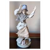 Zaphir Spanish Made Porcelain Statuette, 10" Tall